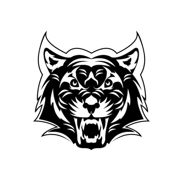 Vector tiger animal head logo