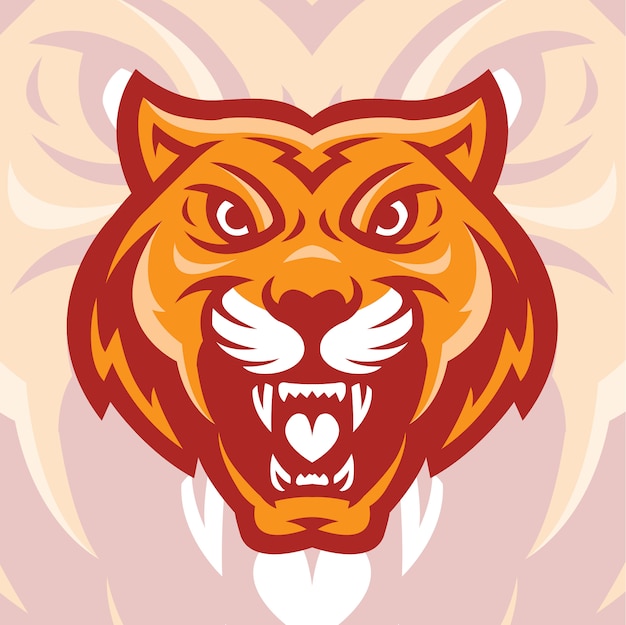 Vector tiger animal head