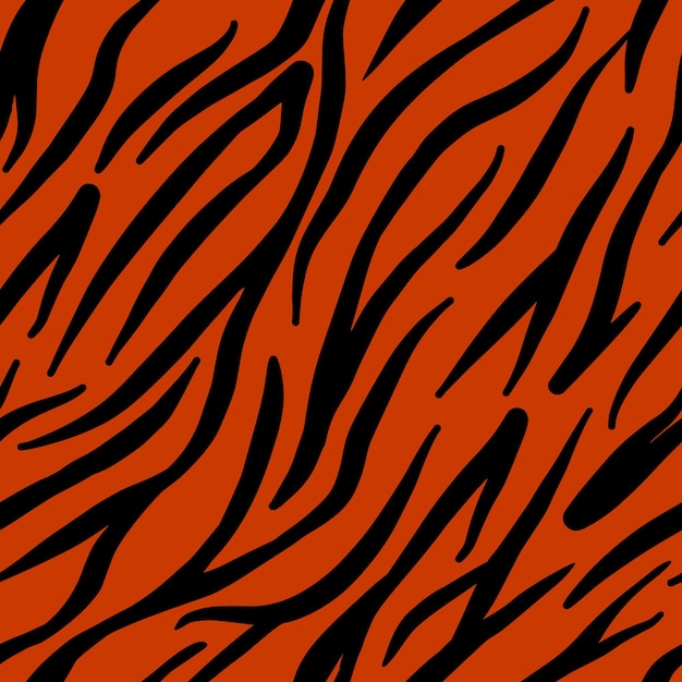 Vector tiger animal skin seamless pattern wild nature fabric print template simple wallpaper design