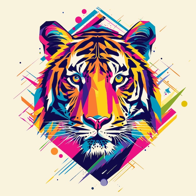 Tiger art vector design