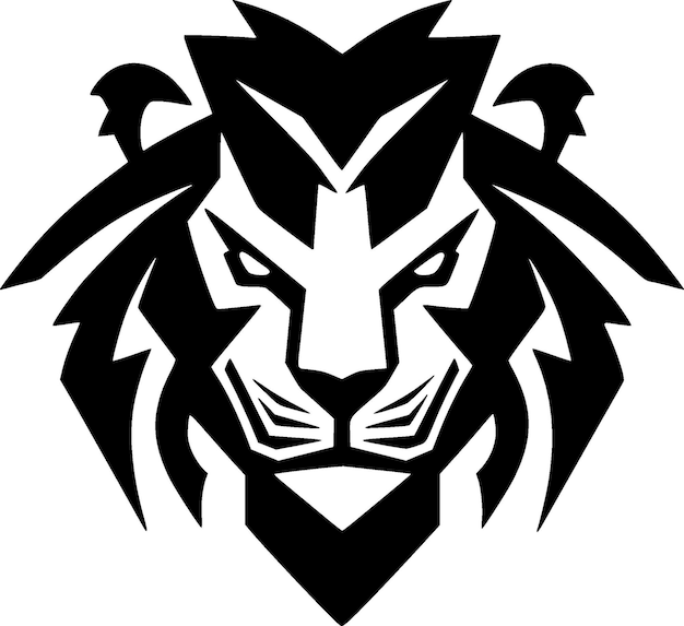 Tiger Black and White Vector illustration