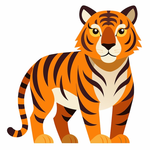 Tiger cartoon geïsoleerd