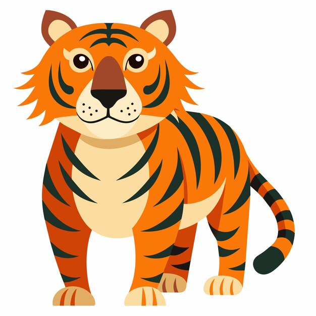 tiger cartoon isolated