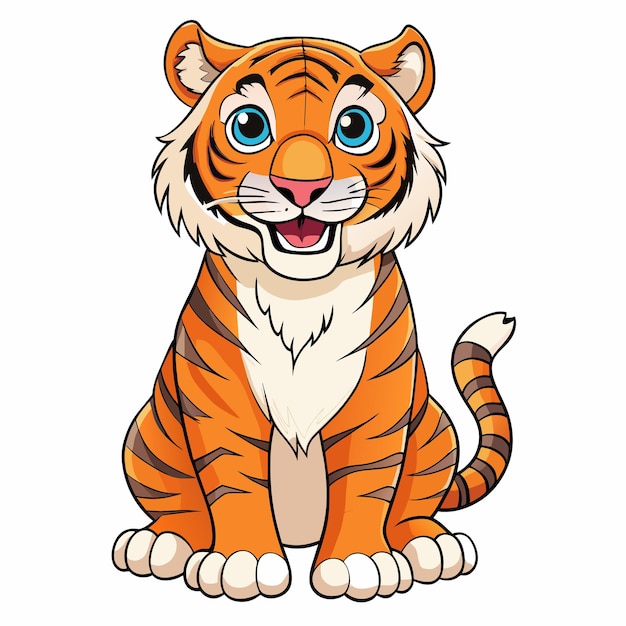 tiger cartoon isolated