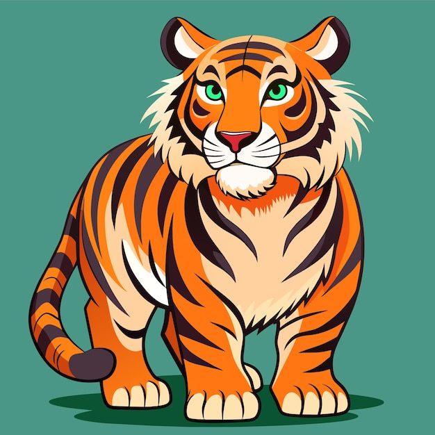 tiger cartoon isolated