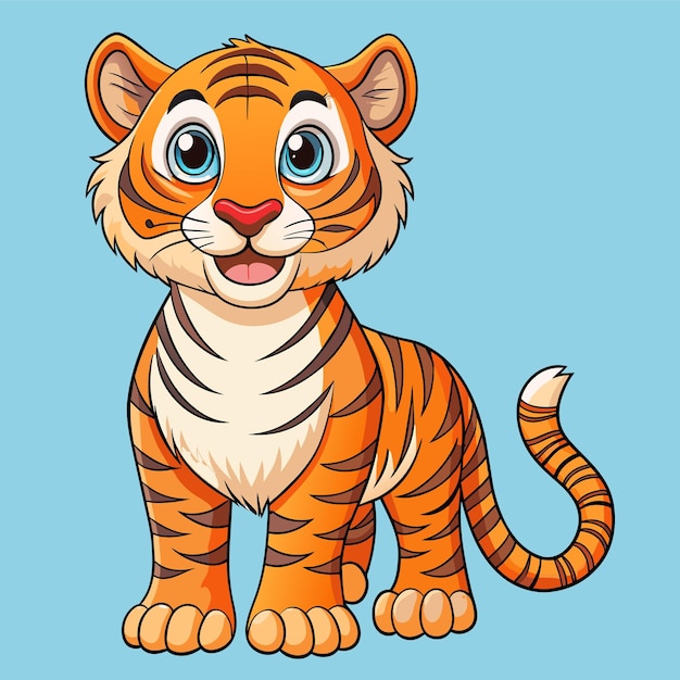 tiger cartoon isolated