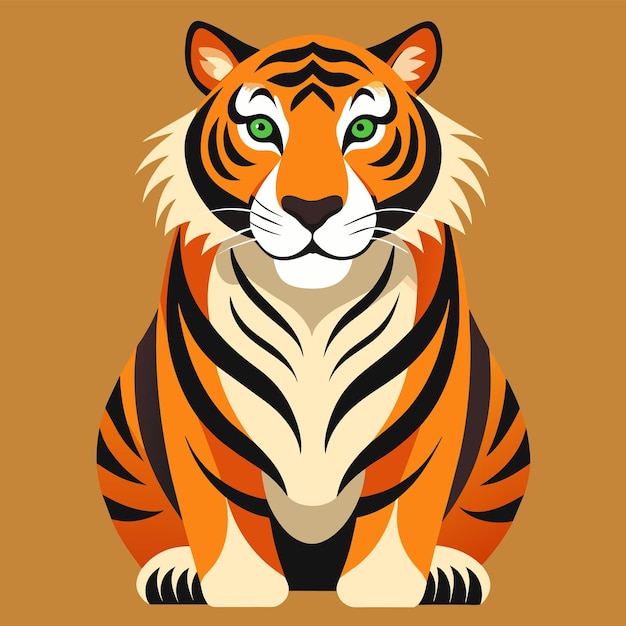 tiger cartoon isolated