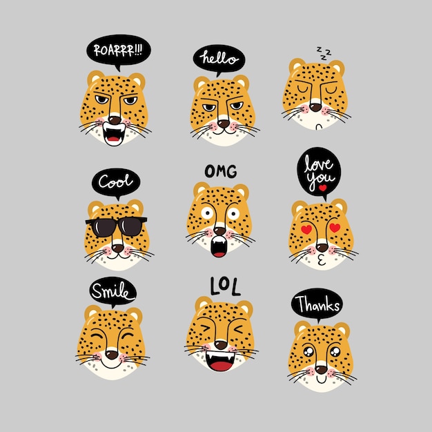 Tiger character with speech bubble