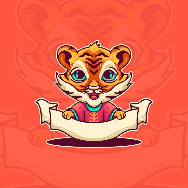 Vector tiger chinese new year