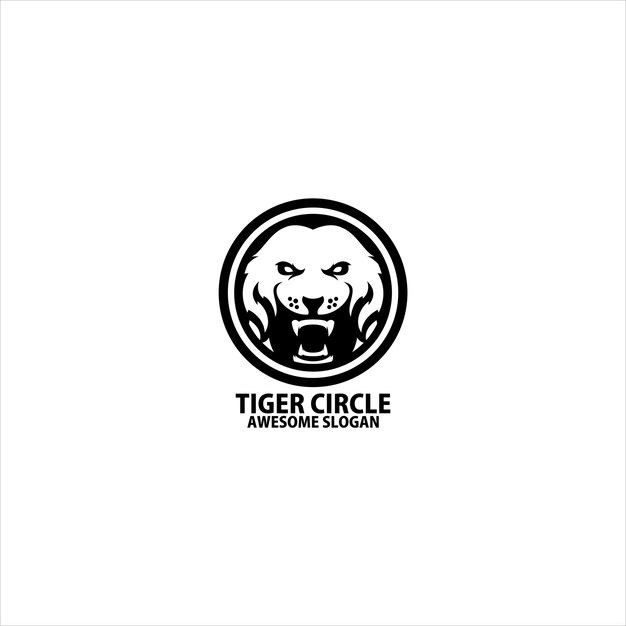 Tiger circle logo design symbol