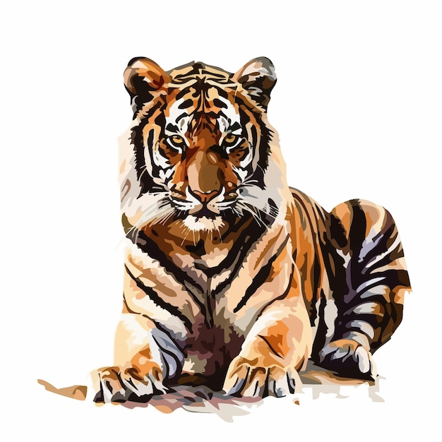 Vector tiger cute vector