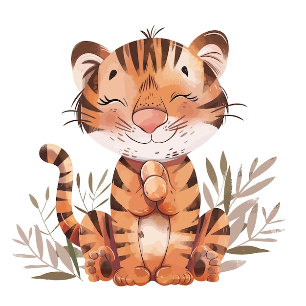 Tiger cute vector