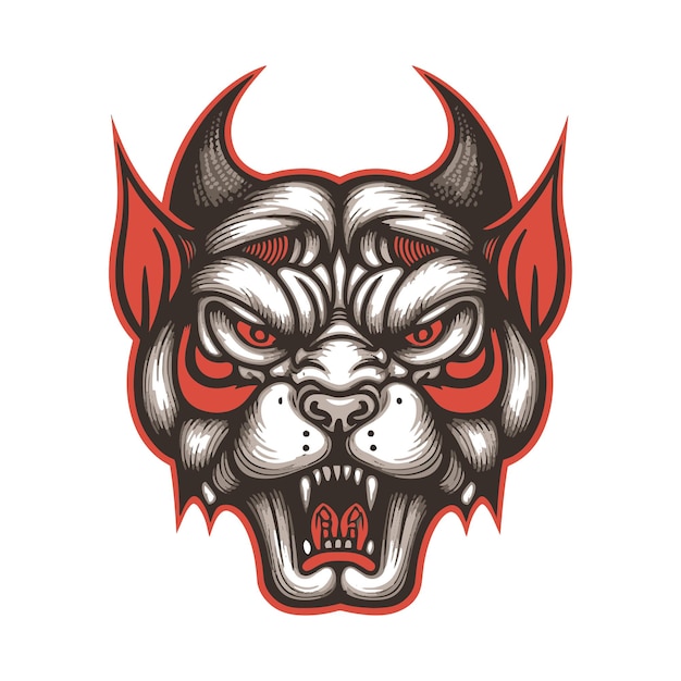 Tiger demon head