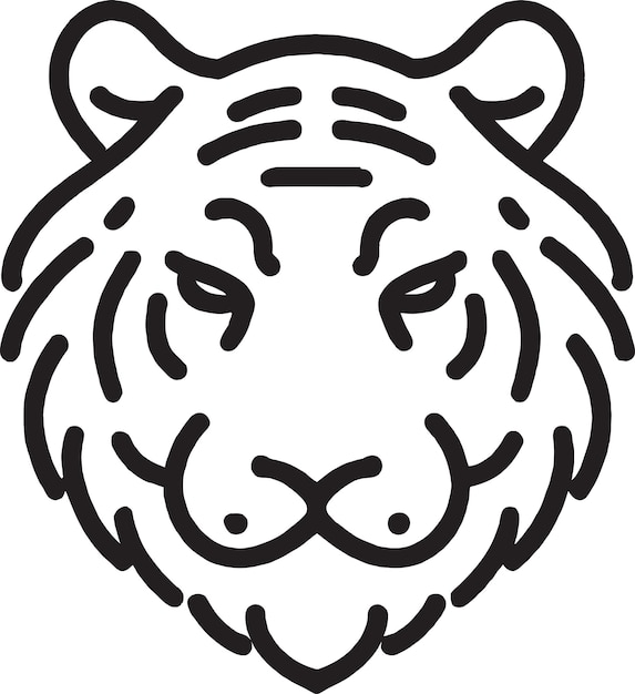 Tiger Face in Circle Vector