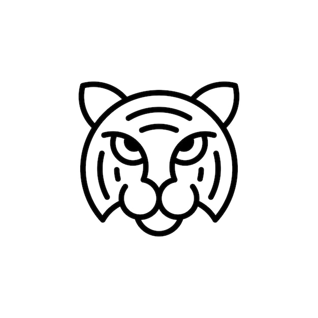 Vector tiger face logo