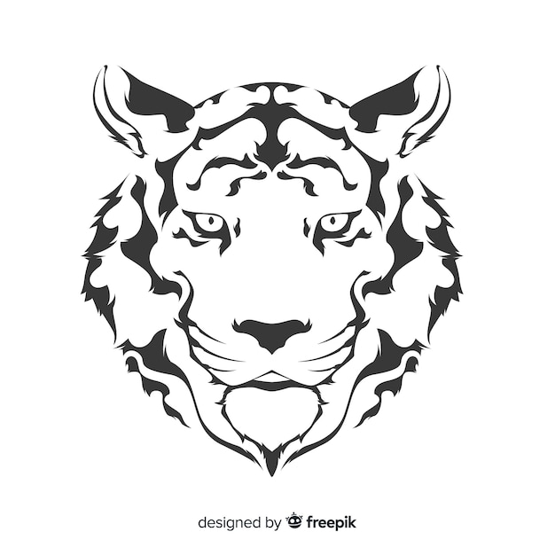 Vector tiger face