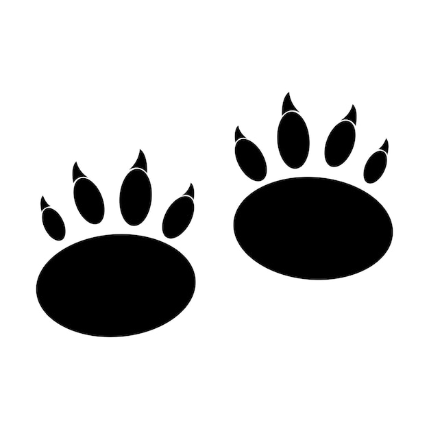 Tiger footprint icon vector design template