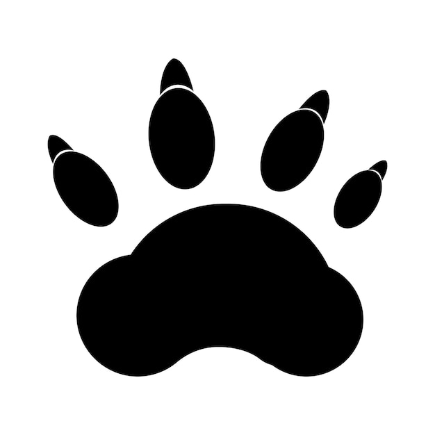 Tiger footprint icon vector design template