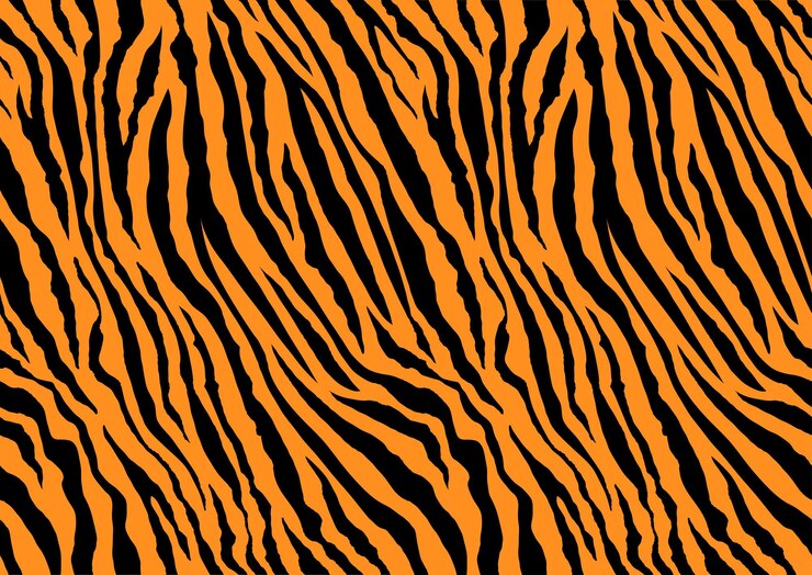Vector tiger fur texture vector illustration isolated object seamless pattern cartoon flat design