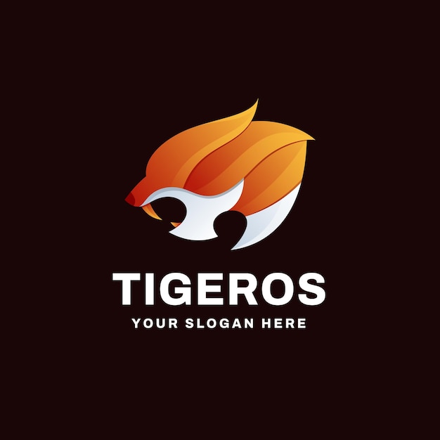 Vector tiger gradient logo vector icon illustration