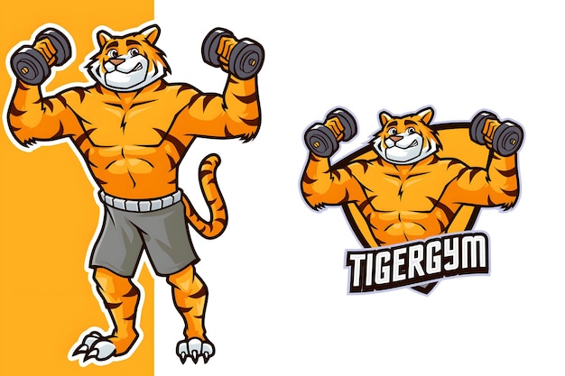 Vector tiger gym mascot