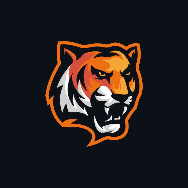 Tiger head angry logo 