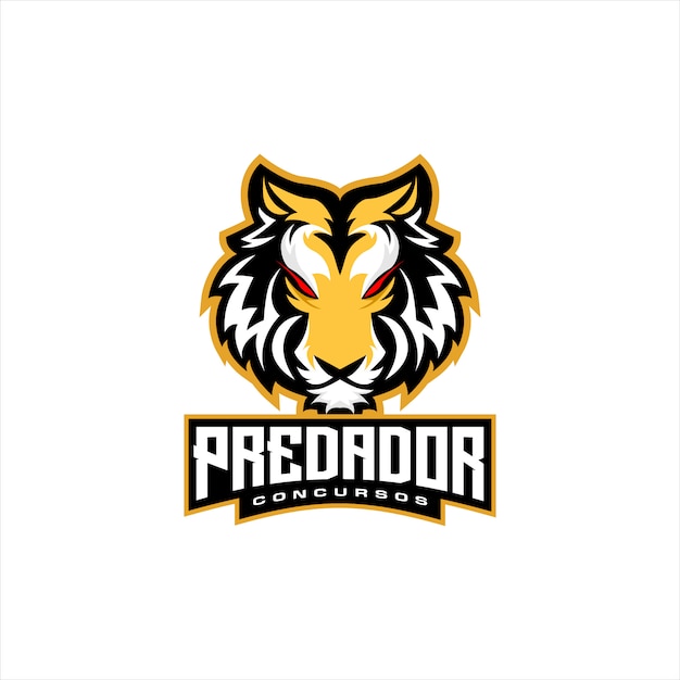 голова тигра и спортивный логотип