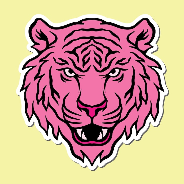 tiger head hand drawn illustrations for stickers logo tattoo etc