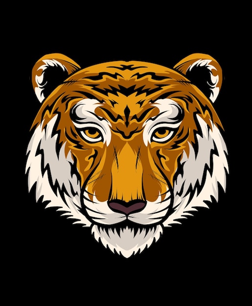 Tiger head illustration design