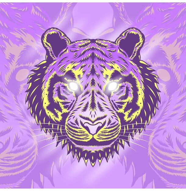 Vector tiger head illustration design