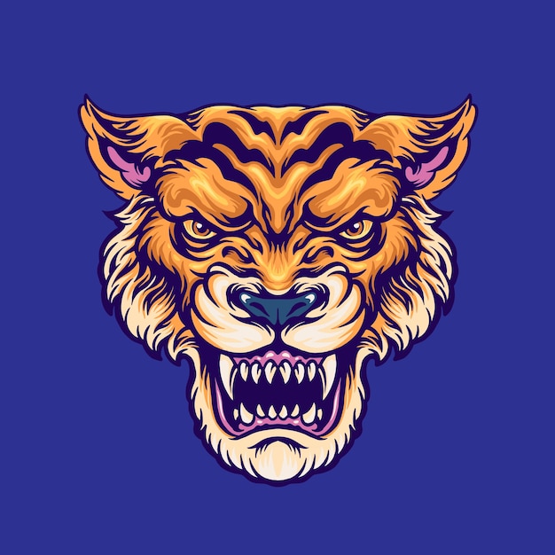 Tiger head illustration