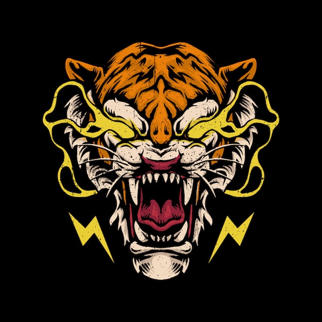 Tiger head illustration