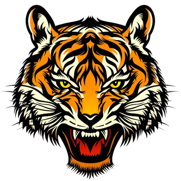 Vector tiger head illustration