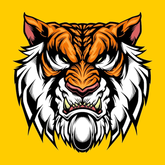 Vector tiger head illustration