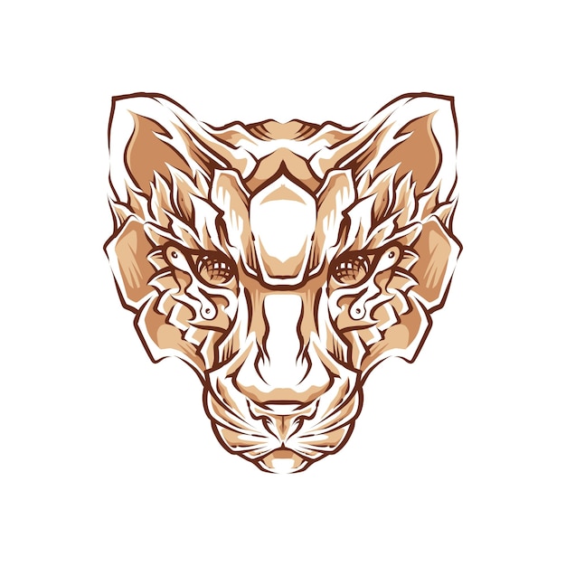 Vector tiger head illustration