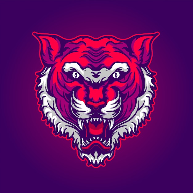 Tiger head illustration