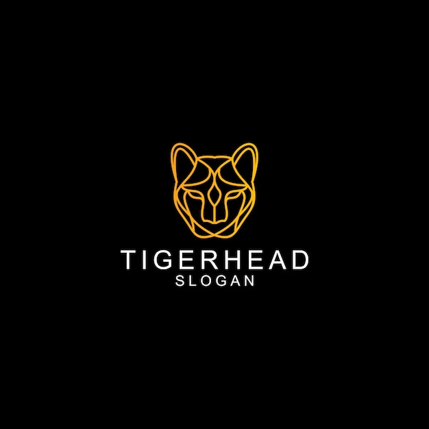 Tiger Head logo design icon template