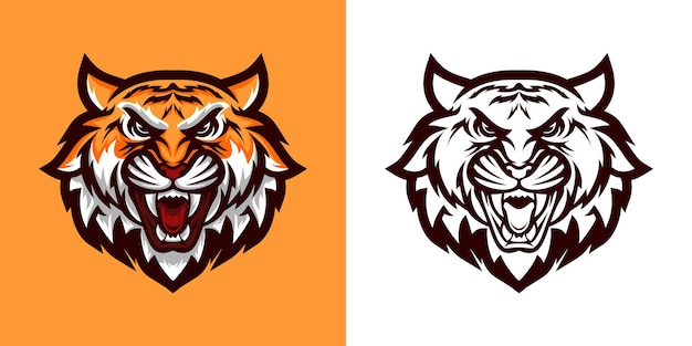 Tiger head logo vector