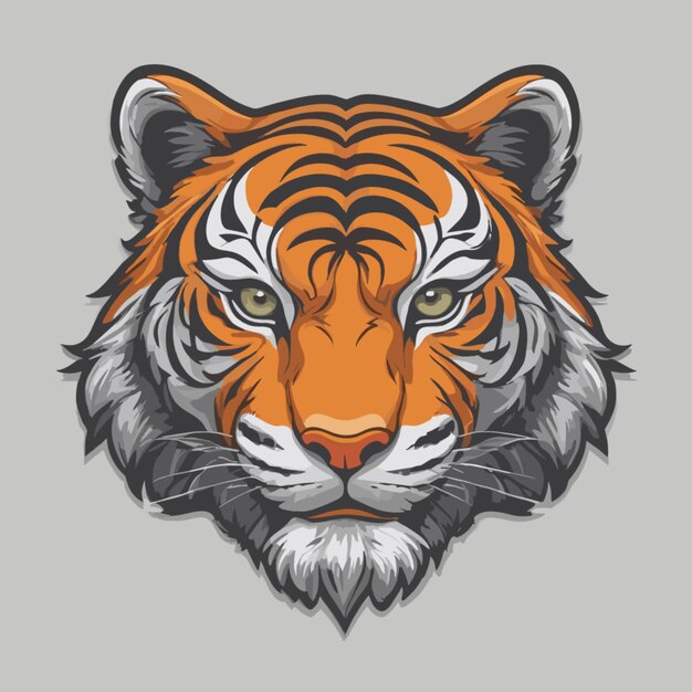 Vector tiger head mascot cartoon vector