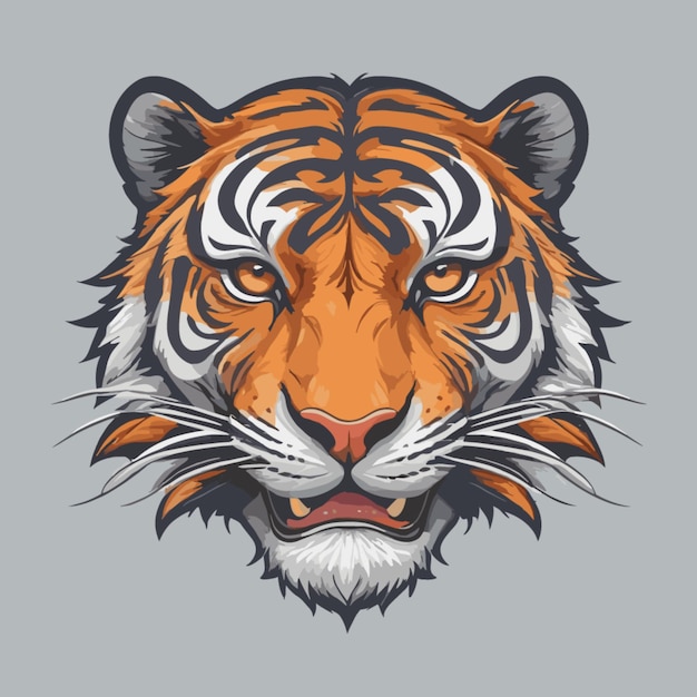 Vector tiger head mascot cartoon vector