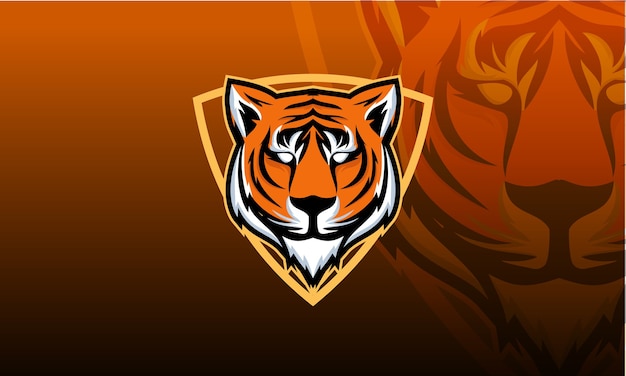 Tiger head mascot emblem  