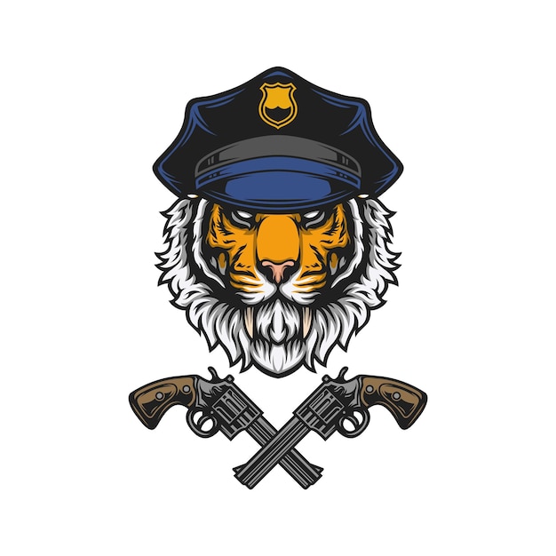 Vector tiger head mascot logo design