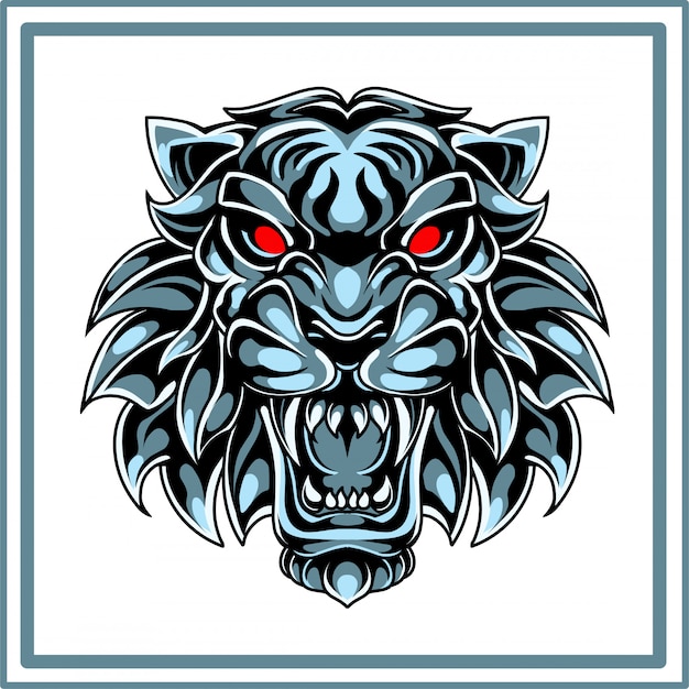 Tiger head mascot logo