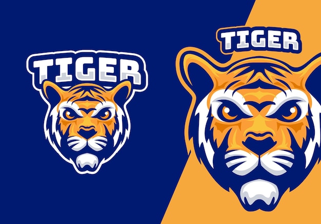 Logo mascotte testa di tigre