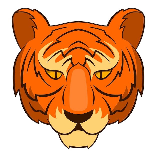 Vector tiger head symbol of south korea economics icon cartoon illustration of tiger vector icon for web design