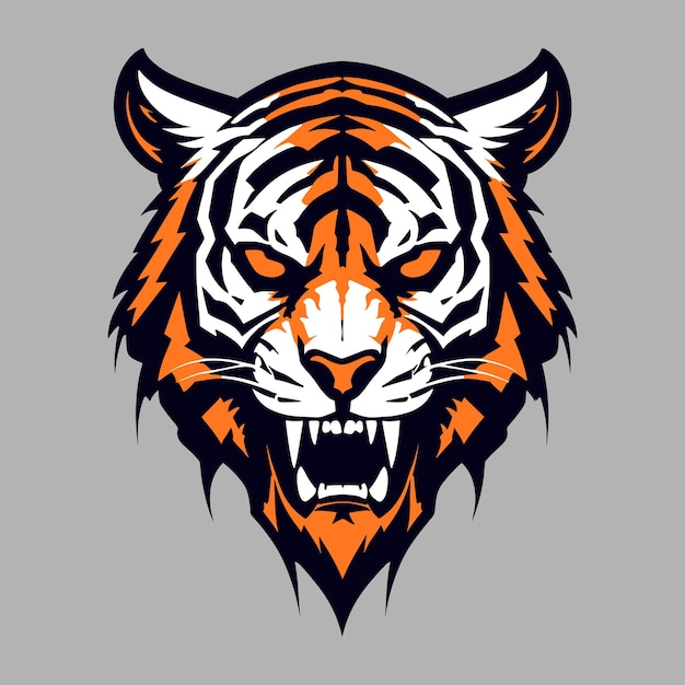 Vector tiger head vector art for apparel