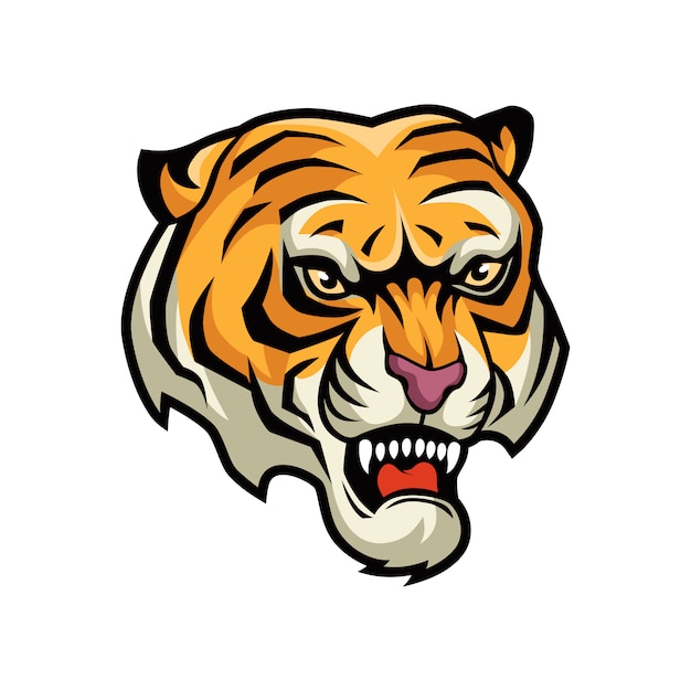 Vector tiger head vector graphic illustration