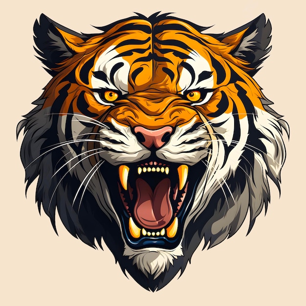 Tiger head vector great for logo mascot