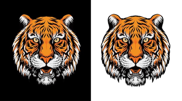 Tiger head vector illustration