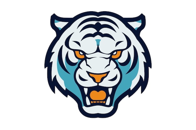 tiger head vector mascot logo design